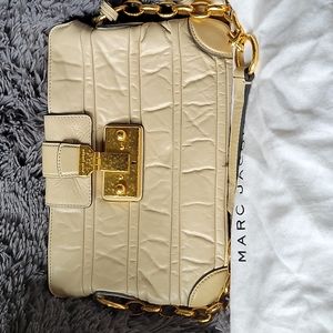 Marc Jacobs Beige Leather Shoulder Bag